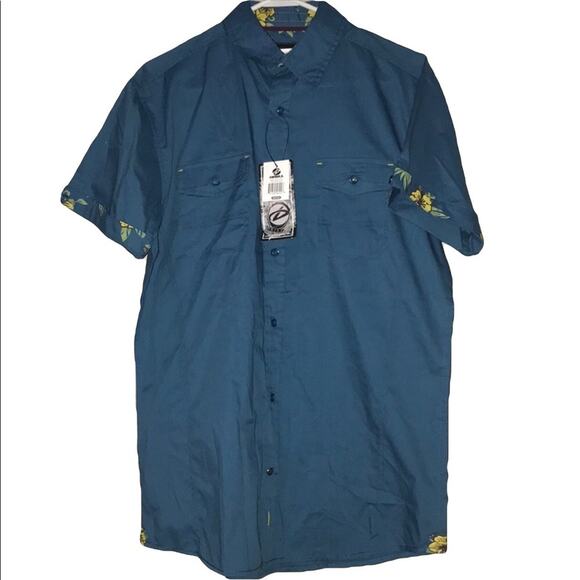 Drill Clothing Company men's size medium collared button up floral patterned - Picture 1 of 8